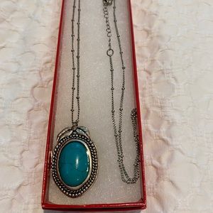 Aqua blue necklace from American Eagle!